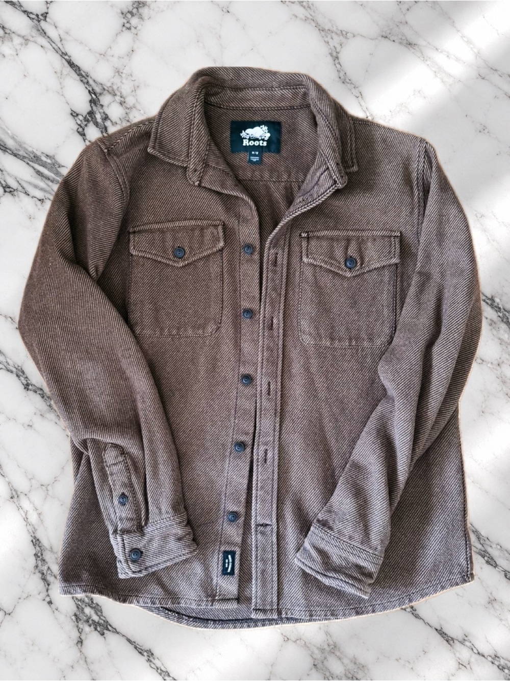 Roots Men's Corduroy Shirt Jacket in Brown